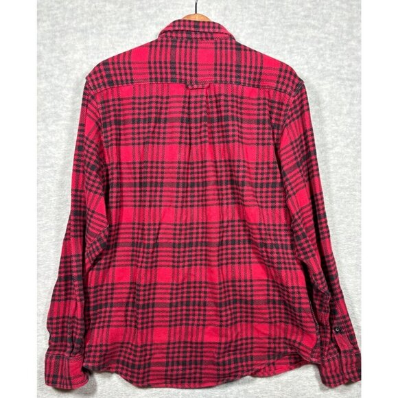 Woolrich Men's Red‎ Plaid Flannel Shirt Jacket L Cotton Shacket - Picture 6 of 6